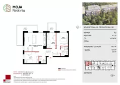 4 pokoje, mieszkanie 68,37 m², piętro 1, oferta nr A3.1.18, Moja Retkinia Etap 2, Łódź, Polesie, Retkinia, ul. Obywatelska 158