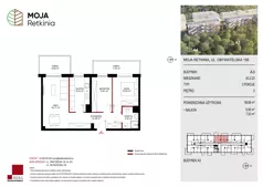 3 pokoje, mieszkanie 58,68 m², piętro 2, oferta nr A3.2.20, Moja Retkinia Etap 2, Łódź, Polesie, Retkinia, ul. Obywatelska 158