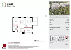 2 pokoje, mieszkanie 46,33 m², piętro 2, oferta nr A3.2.22, Moja Retkinia Etap 2, Łódź, Polesie, Retkinia, ul. Obywatelska 158