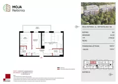 3 pokoje, mieszkanie 58,89 m², piętro 2, oferta nr A3.2.29, Moja Retkinia Etap 2, Łódź, Polesie, Retkinia, ul. Obywatelska 158