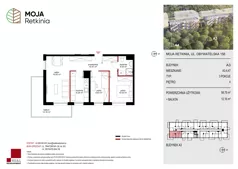 3 pokoje, mieszkanie 58,79 m², piętro 4, oferta nr A3.4.47, Moja Retkinia Etap 2, Łódź, Polesie, Retkinia, ul. Obywatelska 158