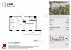 3 pokoje, mieszkanie 58,01 m², piętro 5, oferta nr A3.5.56, Moja Retkinia Etap 2, Łódź, Polesie, Retkinia, ul. Obywatelska 158