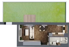 1 pokój, mieszkanie 29,39 m², parter, oferta nr B.0.06.1k, Atrium, Łódź, Polesie, Stare Polesie, ul. kpt. Stefana Pogonowskiego 44/46