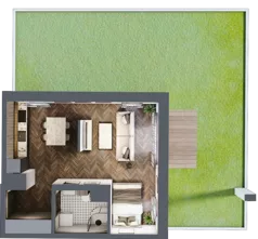 1 pokój, mieszkanie 36,01 m², parter, oferta nr B.0.07.1k, Atrium, Łódź, Polesie, Stare Polesie, ul. kpt. Stefana Pogonowskiego 44/46
