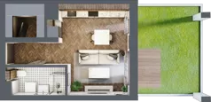 1 pokój, mieszkanie 29,89 m², parter, oferta nr B.0.09.1k, Atrium, Łódź, Polesie, Stare Polesie, ul. kpt. Stefana Pogonowskiego 44/46