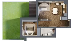 2 pokoje, mieszkanie 48,49 m², parter, oferta nr B.0.17.2a, Atrium, Łódź, Polesie, Stare Polesie, ul. kpt. Stefana Pogonowskiego 44/46