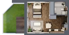 1 pokój, mieszkanie 32,99 m², piętro 2, oferta nr B.2.51.1a, Atrium, Łódź, Polesie, Stare Polesie, ul. kpt. Stefana Pogonowskiego 44/46