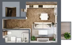 1 pokój, mieszkanie 29,96 m², piętro 2, oferta nr B.2.48.1k, Atrium, Łódź, Polesie, Stare Polesie, ul. kpt. Stefana Pogonowskiego 44/46