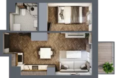 2 pokoje, mieszkanie 32,21 m², piętro 4, oferta nr A.4.56.2a, Atrium, Łódź, Polesie, Stare Polesie, ul. kpt. Stefana Pogonowskiego 44/46