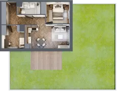 3 pokoje, mieszkanie 46,95 m², piętro 2, oferta nr B2.2.46.3a, Junique I.II, Poznań, Grunwald, Junikowo, ul. Miśnieńska 38, 39, 43
