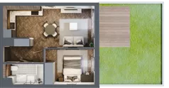 2 pokoje, mieszkanie 36,71 m², parter, oferta nr C2.0.29.2a, Junique I.II, Poznań, Grunwald, Junikowo, ul. Miśnieńska 38, 39, 43