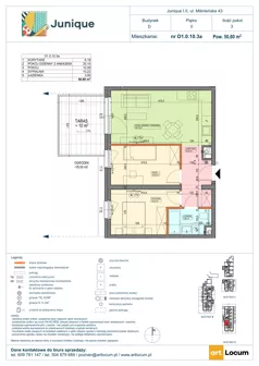 3 pokoje, mieszkanie 50,60 m², parter, oferta nr D2.0.10.3a, Junique I.II, Poznań, Grunwald, Junikowo, ul. Miśnieńska 38, 39, 43