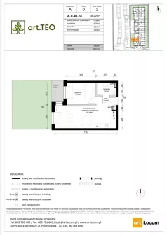 2 pokoje, mieszkanie 36,77 m², piętro 1, oferta nr A.1.11.2a, art.TEO - bud. A, Łódź, Polesie, Teofilów, ul. Kaczeńcowa