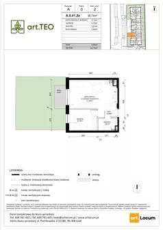 2 pokoje, mieszkanie 36,77 m², piętro 1, oferta nr A.1.11.2a, art.TEO - bud. A, Łódź, Polesie, Teofilów, ul. Kaczeńcowa