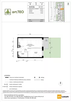 2 pokoje, mieszkanie 36,77 m², piętro 1, oferta nr A.1.11.2a, art.TEO - bud. A, Łódź, Polesie, Teofilów, ul. Kaczeńcowa