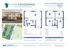 Dom 80,40 m², oferta nr Pn.2/1L, Park Kruszewnia etap 3, Kruszewnia, ul. Białowieska