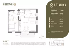 3 pokoje, mieszkanie 60,81 m², piętro 1, oferta nr A20, Botanika, Gdańsk, Osowa, ul. Izydy