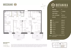 4 pokoje, apartament 73,75 m², piętro 2, oferta nr B25, Botanika, Gdańsk, Osowa, ul. Izydy