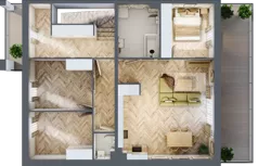 4 pokoje, mieszkanie 73,07 m², piętro 1, oferta nr B2, Aleja Wiśniowa Pogórze, Pogórze, ul. Feliksa Dorsza