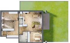 4 pokoje, mieszkanie 92,30 m², parter, oferta nr E1, Aleja Wiśniowa Pogórze, Pogórze, ul. Feliksa Dorsza