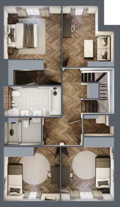 Dom 140,10 m², oferta nr A1A2, Domy u Źródła Marii, Gdynia, Wielki Kack, Wielki Kack, ul. Źródło Marii