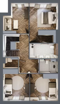 Dom 140,10 m², oferta nr D1D1, Domy u Źródła Marii, Gdynia, Wielki Kack, Wielki Kack, ul. Źródło Marii