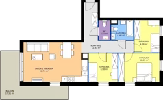 4 pokoje, mieszkanie 76,86 m², piętro 2, oferta nr M37, Kacpury Residence, Warszawa, Rembertów, Nowy Rembertów, ul. Antoniego Kacpury