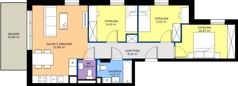 4 pokoje, mieszkanie 67,15 m², piętro 1, oferta nr M16, Kacpury Residence, Warszawa, Rembertów, Nowy Rembertów, ul. Antoniego Kacpury