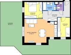 3 pokoje, mieszkanie 67,84 m², parter, oferta nr M02, Kacpury Residence, Warszawa, Rembertów, Nowy Rembertów, ul. Antoniego Kacpury