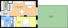 2 pokoje, mieszkanie 47,90 m², parter, oferta nr M05, Kacpury Residence, Warszawa, Rembertów, Nowy Rembertów, ul. Antoniego Kacpury