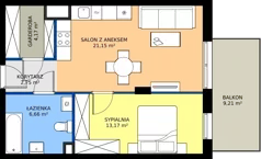 2 pokoje, mieszkanie 47,90 m², piętro 2, oferta nr M32, Kacpury Residence, Warszawa, Rembertów, Nowy Rembertów, ul. Antoniego Kacpury