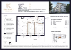 3 pokoje, mieszkanie 52,29 m², parter, oferta nr M13, Kacpury Residence, Warszawa, Rembertów, Nowy Rembertów, ul. Antoniego Kacpury