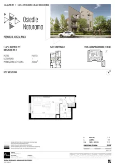 1 pokój, mieszkanie 28,66 m², parter, oferta nr 22J/03, Naturama II, Poznań, Strzeszyn, Strzeszyn, ul. Koszalińska 22
