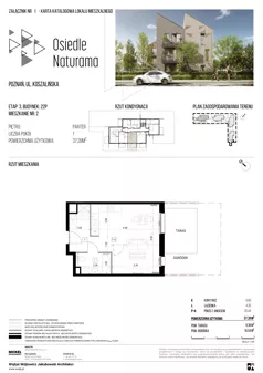 1 pokój, mieszkanie 37,39 m², parter, oferta nr 22P/02, Naturama III, Poznań, Strzeszyn, Strzeszyn, ul. Koszalińska 22