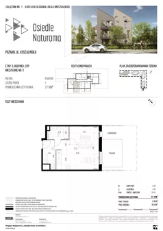 1 pokój, mieszkanie 37,18 m², parter, oferta nr 22P/03, Naturama III, Poznań, Strzeszyn, Strzeszyn, ul. Koszalińska 22