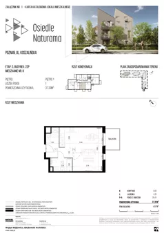 1 pokój, mieszkanie 37,39 m², piętro 1, oferta nr 22P/08, Naturama III, Poznań, Strzeszyn, Strzeszyn, ul. Koszalińska 22