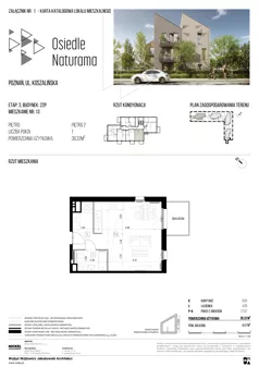 1 pokój, mieszkanie 38,32 m², piętro 2, oferta nr 22P/13, Naturama III, Poznań, Strzeszyn, Strzeszyn, ul. Koszalińska 22