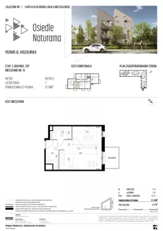 1 pokój, mieszkanie 37,18 m², piętro 2, oferta nr 22P/15, Naturama III, Poznań, Strzeszyn, Strzeszyn, ul. Koszalińska 22