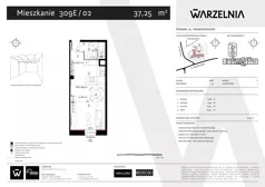 1 pokój, apartament 37,25 m², parter, oferta nr 309E/02, Warzelnia II, Poznań, Antoninek-Zieliniec-Kobylepole, Kobylepole, ul. Majakowskiego 309