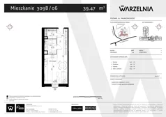 1 pokój, apartament 39,47 m², piętro 1, oferta nr 309B/06, Warzelnia II, Poznań, Antoninek-Zieliniec-Kobylepole, Kobylepole, ul. Majakowskiego 309
