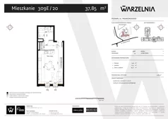 1 pokój, apartament 37,85 m², piętro 2, oferta nr 309E/20, Warzelnia II, Poznań, Antoninek-Zieliniec-Kobylepole, Kobylepole, ul. Majakowskiego 309