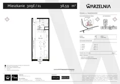 1 pokój, apartament 38,59 m², piętro 2, oferta nr 309E/21, Warzelnia, Poznań, Antoninek-Zieliniec-Kobylepole, Kobylepole, ul. Majakowskiego 309