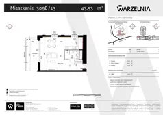 1 pokój, apartament 43,53 m², piętro 1, oferta nr 309E/13, Warzelnia II, Poznań, Antoninek-Zieliniec-Kobylepole, Kobylepole, ul. Majakowskiego 309