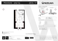 1 pokój, apartament 36,63 m², parter, oferta nr 309/04, Warzelnia II, Poznań, Antoninek-Zieliniec-Kobylepole, Kobylepole, ul. Majakowskiego 309