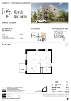2 pokoje, mieszkanie 44,51 m², piętro 2, oferta nr 22I/15, Naturama II, Poznań, Strzeszyn, Strzeszyn, ul. Koszalińska 22