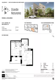 2 pokoje, mieszkanie 48,99 m², piętro 4, oferta nr 22K/26, Naturama II, Poznań, Strzeszyn, Strzeszyn, ul. Koszalińska 22