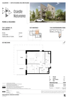 2 pokoje, mieszkanie 44,60 m², parter, oferta nr 22L/04, Naturama III, Poznań, Strzeszyn, Strzeszyn, ul. Koszalińska 22