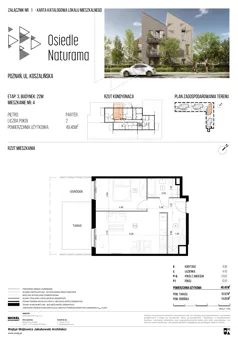 2 pokoje, mieszkanie 49,19 m², piętro 1, oferta nr 22M/10, Naturama III, Poznań, Strzeszyn, Strzeszyn, ul. Koszalińska 22