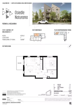 2 pokoje, mieszkanie 48,80 m², piętro 2, oferta nr 22P/17, Naturama III, Poznań, Strzeszyn, Strzeszyn, ul. Koszalińska 22