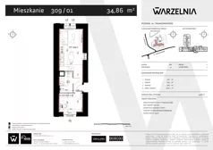 2 pokoje, apartament 34,86 m², parter, oferta nr 309/01, Warzelnia II, Poznań, Antoninek-Zieliniec-Kobylepole, Kobylepole, ul. Majakowskiego 309